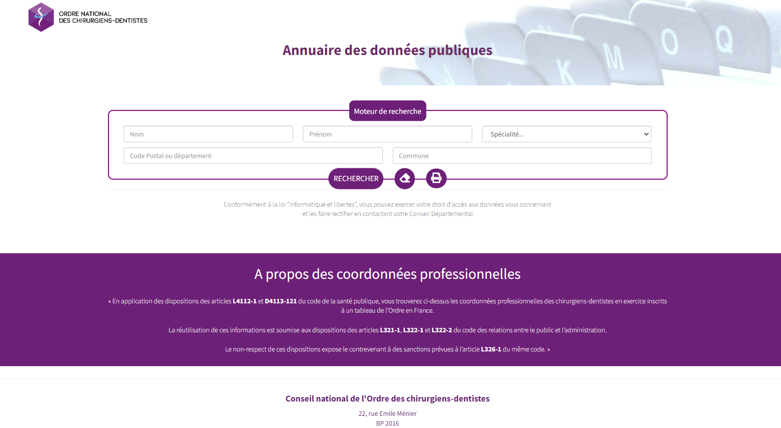 Annuaires des données publiques