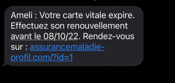 message fraude sms
