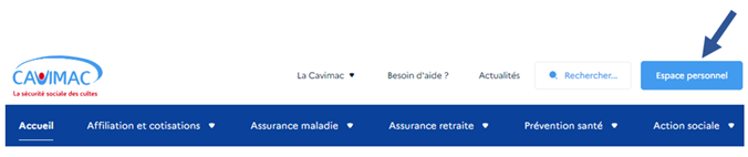 Bouton espace personnel